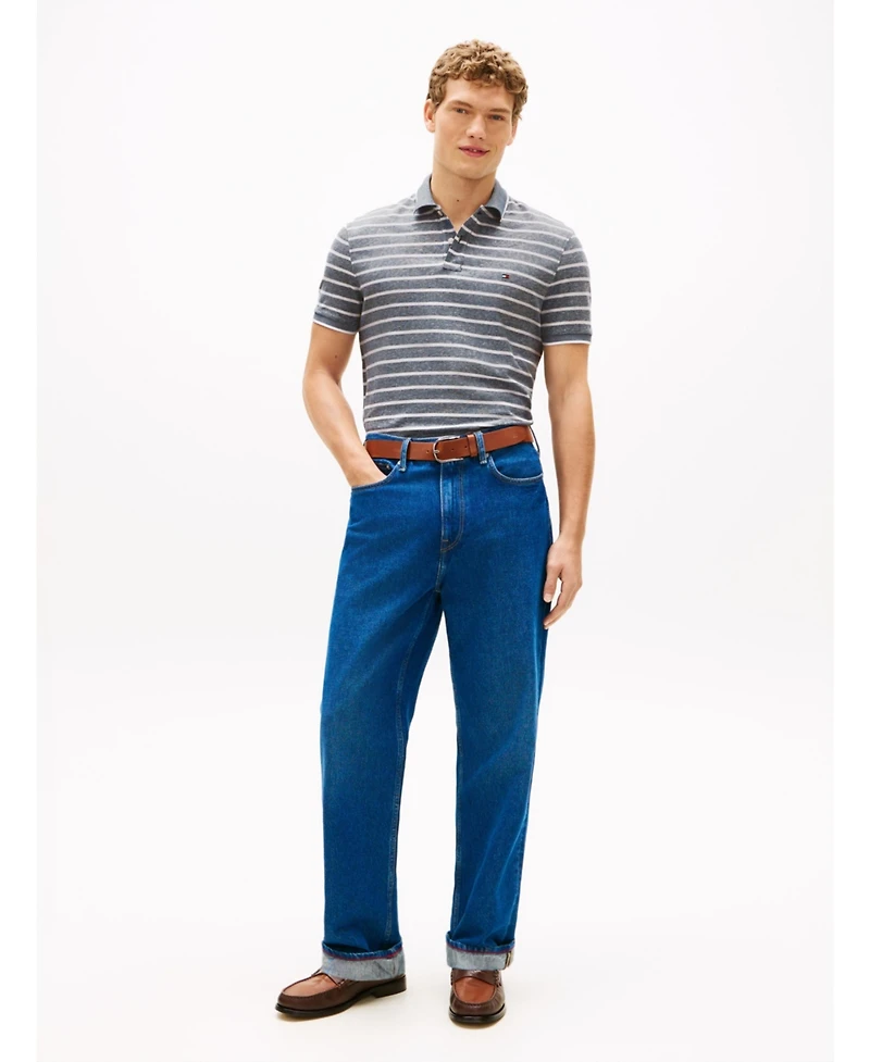 Tommy Hilfiger Men's Regular-Fit Tipped Linen Polo Shirt