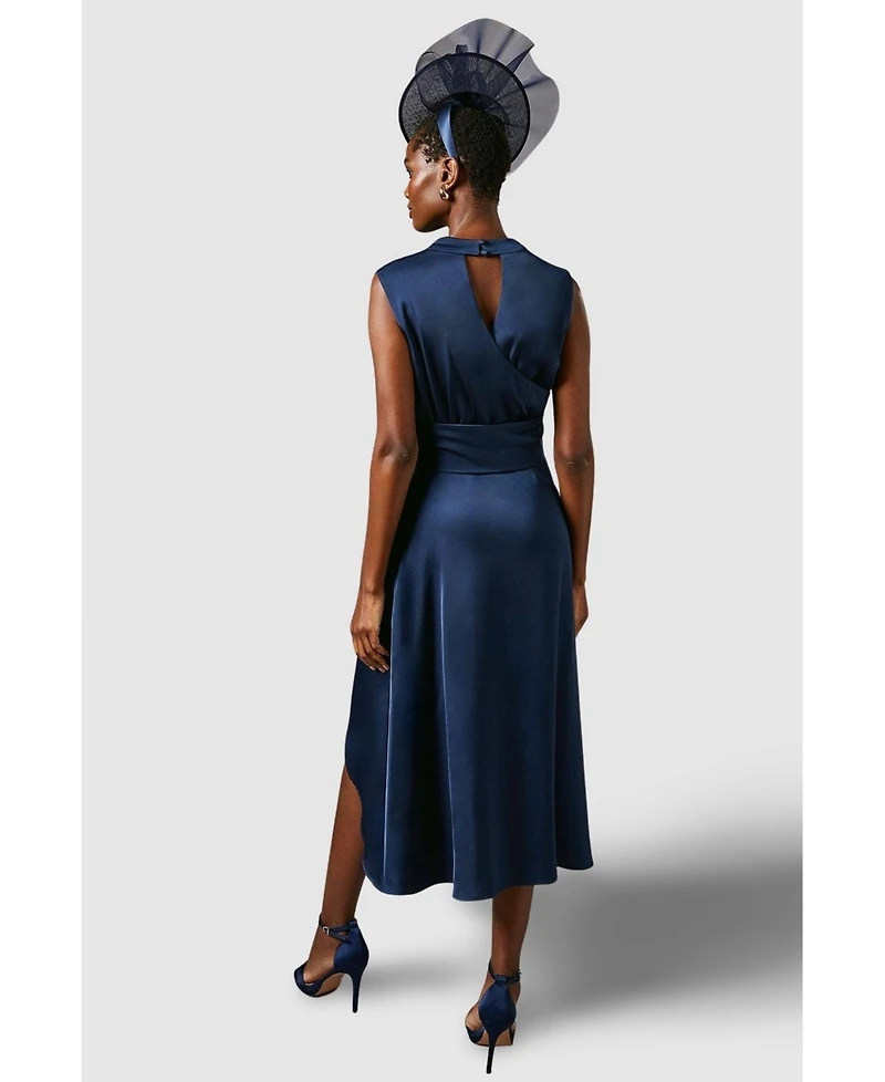 Coast Women's Satin Twist Waist Midi Dress