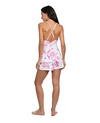 Linea Donatella Women's Satin Toile Flight Top and Shorts, 2-Piece Set