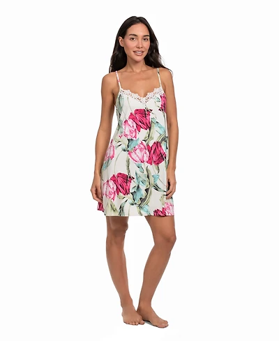 Linea Donatella Women's Tulip Garden Print Knit Chemise