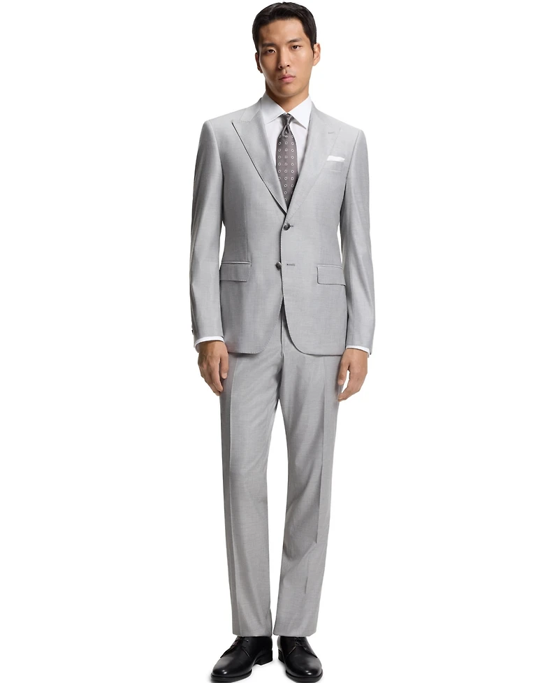 Boss by Hugo Men's Cotton Monogram-Jacquard Regular-Fit Dress Shirt