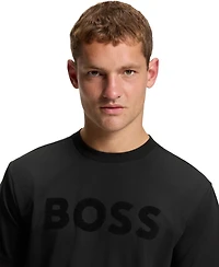 Boss by Hugo Men's Stretch Cotton Tonal Logo Relaxed-Fit T-Shirt