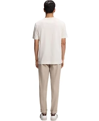 Boss by Hugo Men's Cotton-Silk Geometric Jacquard T-Shirt