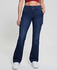 Guess Women's Cargo Mini Bootcut Jeans