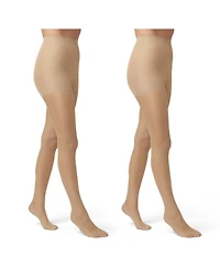 Hue Women's 2-Piece So Silky Sheer Control Pantyhose