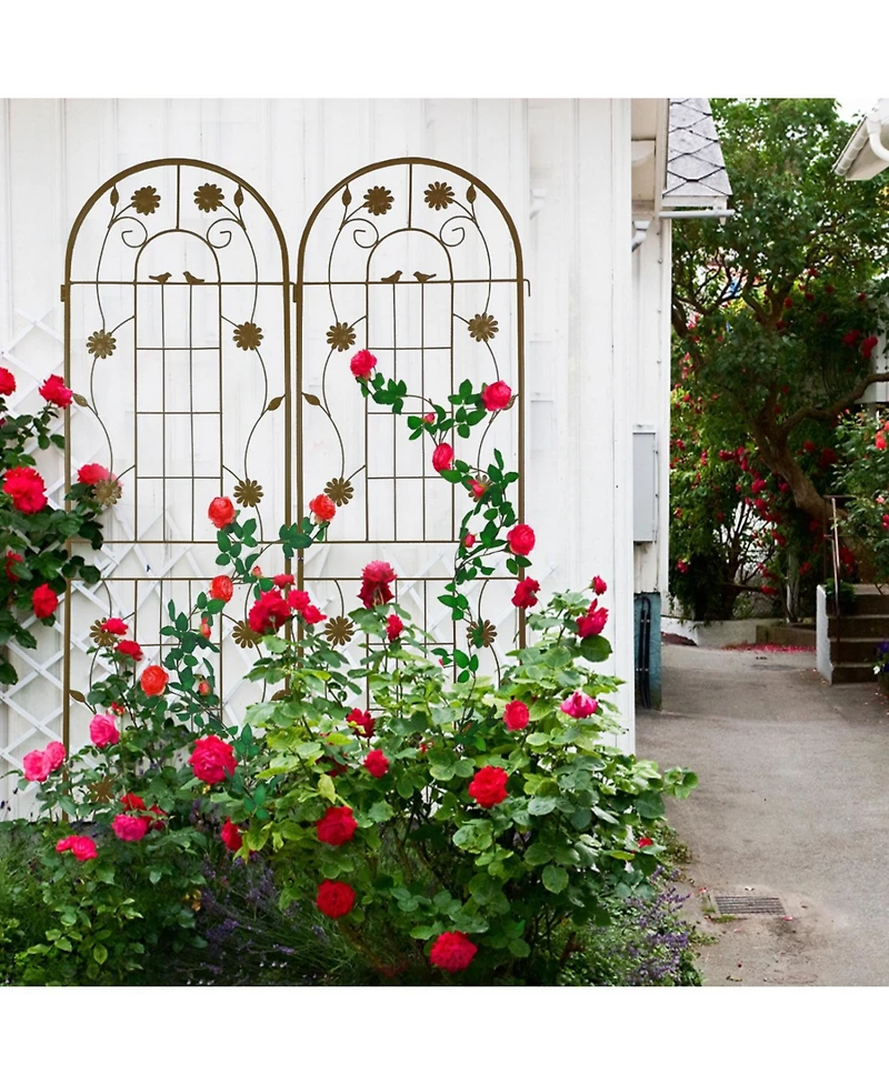 Streamdale Furniture Metal Garden Trellis 71" Climbing Plant Support