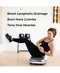 LifePro Vibration Plate – Whole Body Workout Fitness Platform with Loop Bands for Home Training & Exercise Routine