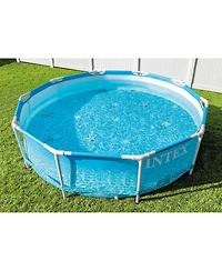 Intex 28207EH 10' x 30" Steel Metal Frame Beachside Swimming Pool w/ Filter Pump