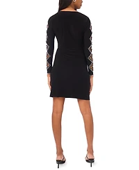 Msk Women's Faraj Sleeve Faux Wrap Dress