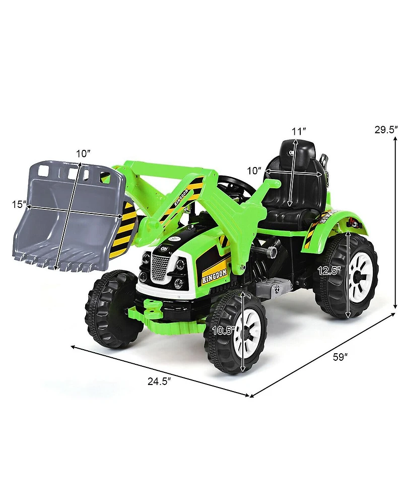 Sugift 12V Kids Ride On Car Utv Electric Vehicle with Led Lights Music and Horn