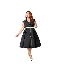 Unique Vintage Plus Shirt Swing Dress