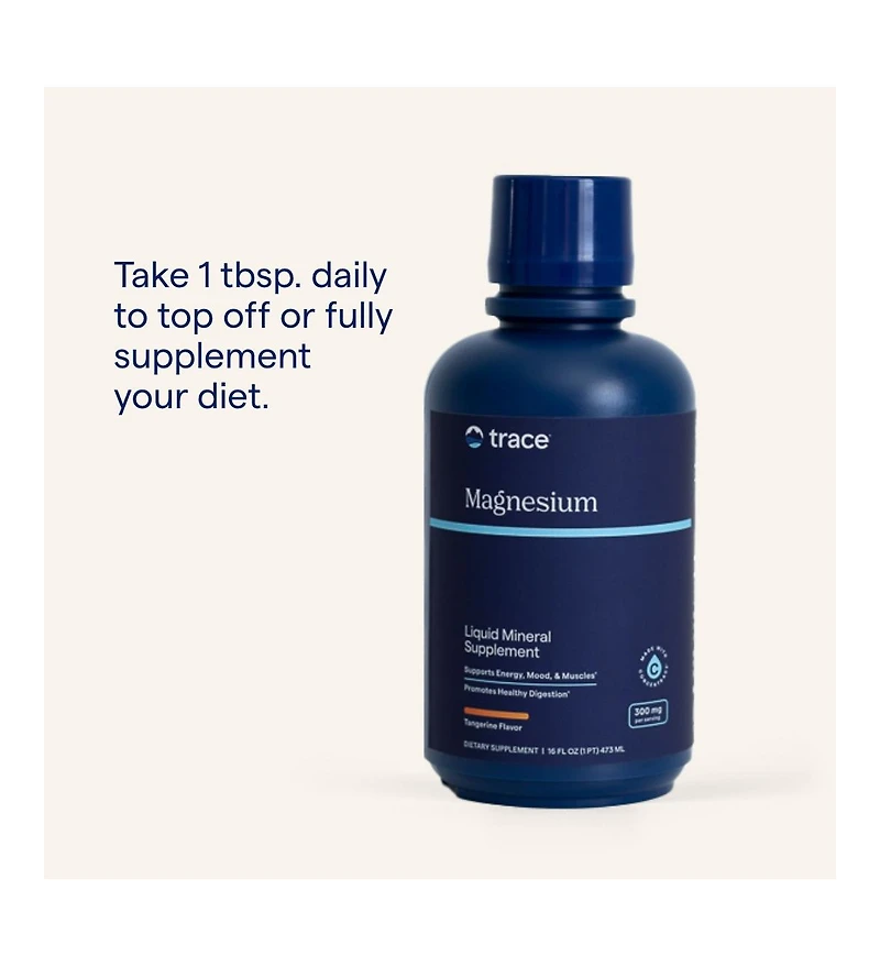 Trace Minerals Ionic Liquid Magnesium 300 mg | Supports Normal Body and Muscle Function | 16 fl oz (32 Servings)