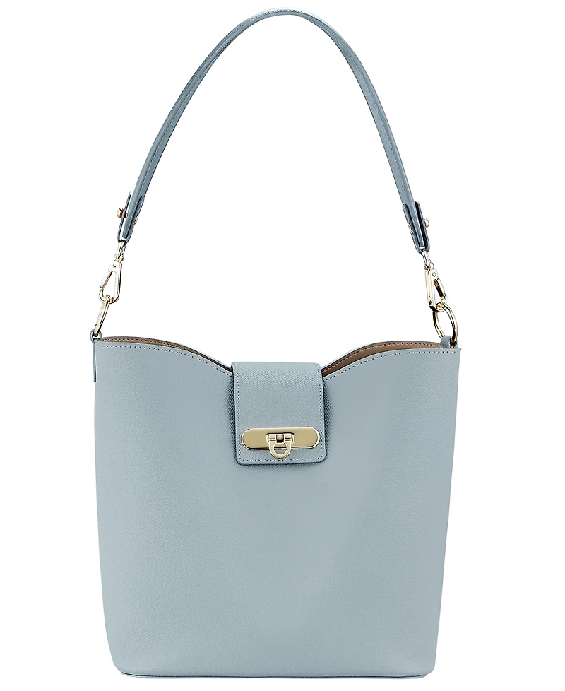 GiGi New York Isabel French Calfskin Leather Bucket Bag