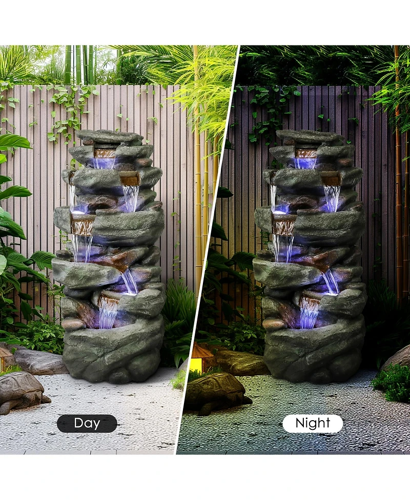 SunJet 40.5” High Rocks Outdoor Water Fountain