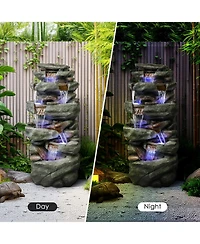SunJet 40.5” High Rocks Outdoor Water Fountain