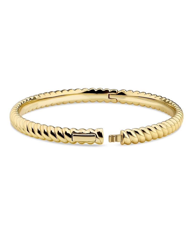 Devata Twisted Rope Bangle Bracelet in -Plated Sterling , Size