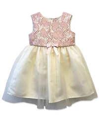 Blueberi Boulevard Girls' 2T-6X Jacquard Coat and Sleeveless Dress, 2-Piece Set