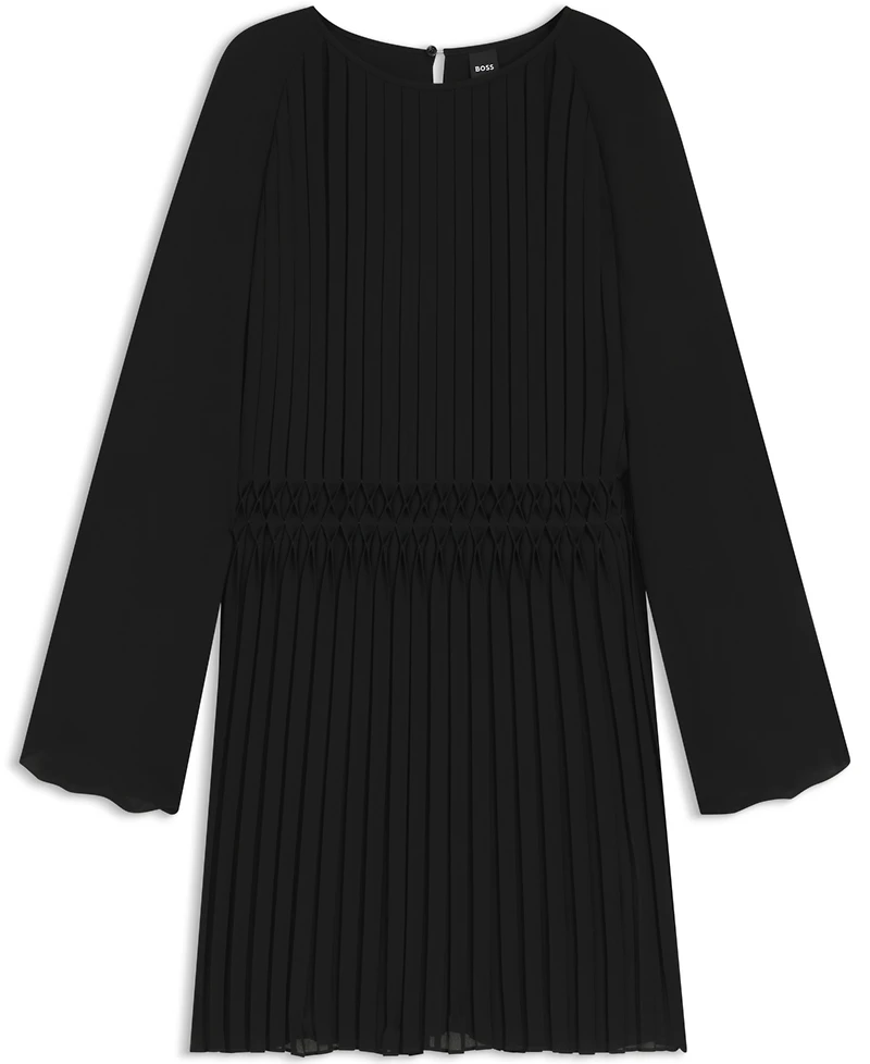 Boss by Hugo Women's Smocked Waistband Plisse Dress