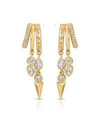 Ettika Gold Plated Icon Behavior Earrings