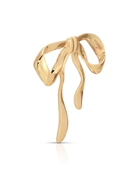 Ettika Gold Plated Bow Organica Brooch