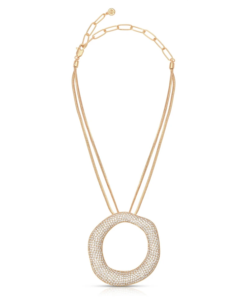Ettika Open Circle Pave Necklace
