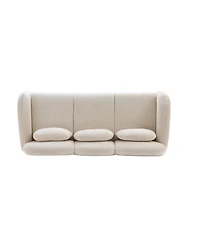 Streamdale Furniture 78 in. Modern 3 Seater Boucle Sofa with 3 Pillows, Beige