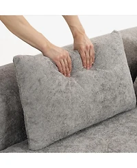 Streamdale Furniture Streamdale Full-Foam Modular Sofa, 96" Boucle 2-Piece Sectional with Rounded Arms