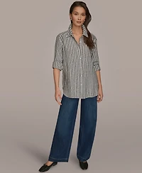 Donna Karan Weekend Women's Long-Sleeve Button-Down Shirt