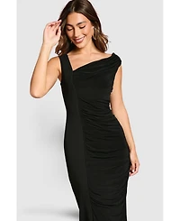 Coast Women's Strappy Mix Fabric Pencil Midi Dress