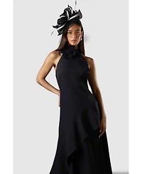 Coast Women's High Neck Corsage Detail Midi Dress