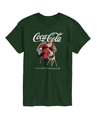 Airwaves Men's Coca-Cola Christmas Sants and Deer Short-Sleeve Graphic T-Shirt