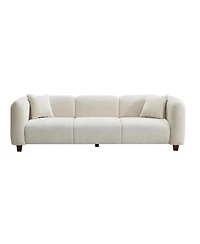 Streamdale Silo 87 in. 3 Seater Modern Upholstered Chenille Sofa, Beige