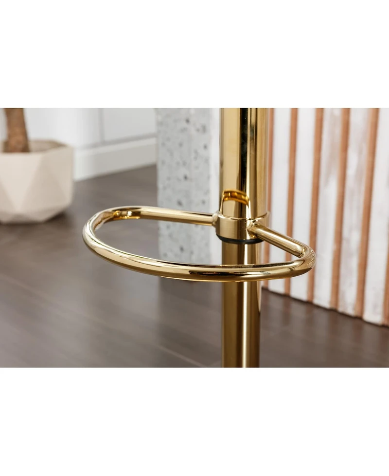 Streamdale Velvet 360 Rotating Bar Chair with Adjustable Height - Modern Kitchen Island Chair