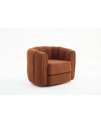 Streamdale Swivel Accent Barrel Chair, Modern Upholstered Round Armchair for Living Room