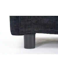 Streamdale Modern L-Shaped Cloud Couch with Ottoman - 4-Seat Chenille Sofa