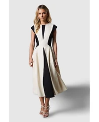 Coast Women's Crepe Colour Block Midi Dress