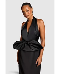 Coast Women's Halter Satin Column Midi Dress