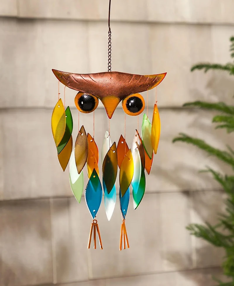 Uncommon Goods Owl Glass Wind Chime