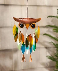 Uncommon Goods Owl Glass Wind Chime