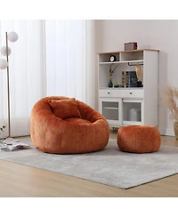 Streamdale Furniture Streamdale Modern Bean Bag Chair with Ottoman for Adults