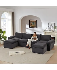 Streamdale Furniture Streamdale Modern corduroy cloud sofa, freely combined