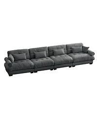 Streamdale Furniture Streamdale Super Comfort Oversized Modular Velvet Sectional Sofa Couch with Armrests