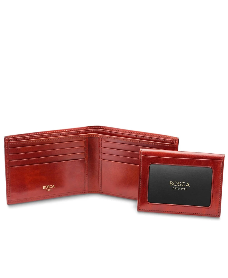 Bosca Mens Old Leather Credit Wallet w/Id Passcase