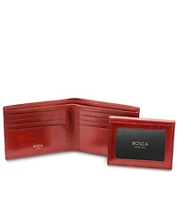 Bosca Mens Old Leather Credit Wallet w/Id Passcase