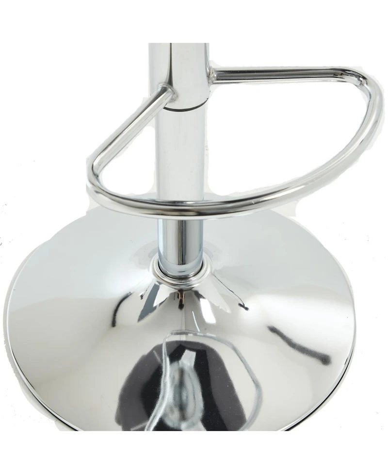 Streamdale Bar Stools Set of 2 - Adjustable Counter Height Bar Chairs with Back & Footrest - Grey