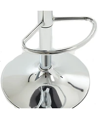 Streamdale Bar Stools Set of 2 - Adjustable Counter Height Bar Chairs with Back & Footrest - Grey