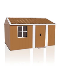 Streamdale 12x8 Ft Heavy-Duty Metal Storage Shed with Windows & Lockable Door
