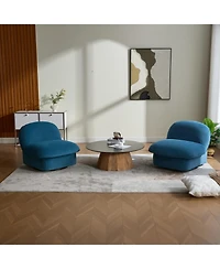 Streamdale Furniture Velvet Swivel Chair with 360-degree Metal Base