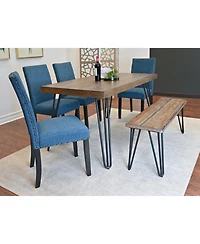 Streamdale Furniture Streamdale 6-Piece Dining Set with Table, 4 Chairs & Bench (3 Colors
