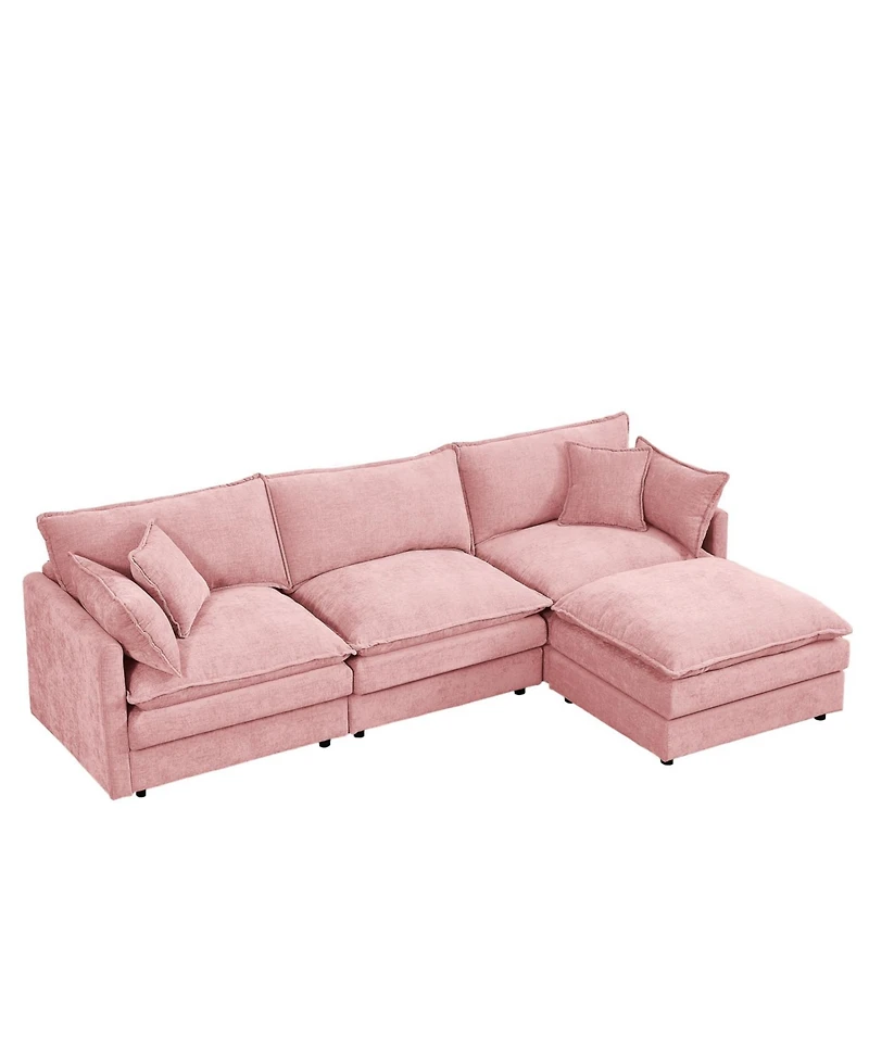 Streamdale Furniture Modular Sectional Sofa, 102 Inch L Shaped Couch Set, 3-Seater Cloud Couch